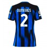 Inter Milan Denzel Dumfries #2 Hjemmedrakt Kvinner 2023-24 Kortermet